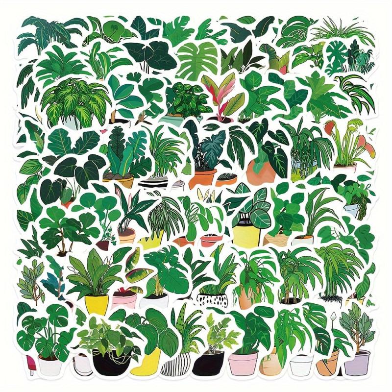 89pcs Plant Potted Stickers for Phone Laptop Cup Water Cup
