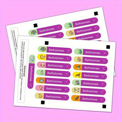 480pcs Ethnic Pattern Name Labels for Cultural School Supplies & Events