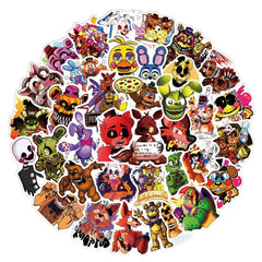 50pcs Teddy Bear Stickers for Thriller Game Graffiti Travel Box Guitar