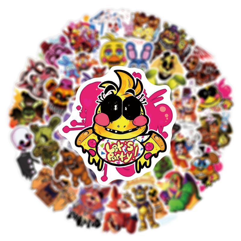 50pcs Teddy Bear Stickers for Thriller Game Graffiti Travel Box Guitar