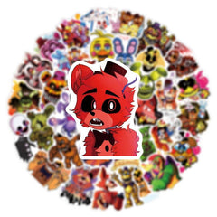 50pcs Teddy Bear Stickers for Thriller Game Graffiti Travel Box Guitar