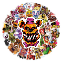 50pcs Teddy Bear Stickers for Thriller Game Graffiti Travel Box Guitar
