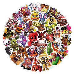 50pcs Teddy Bear Stickers for Thriller Game Graffiti Travel Box Guitar