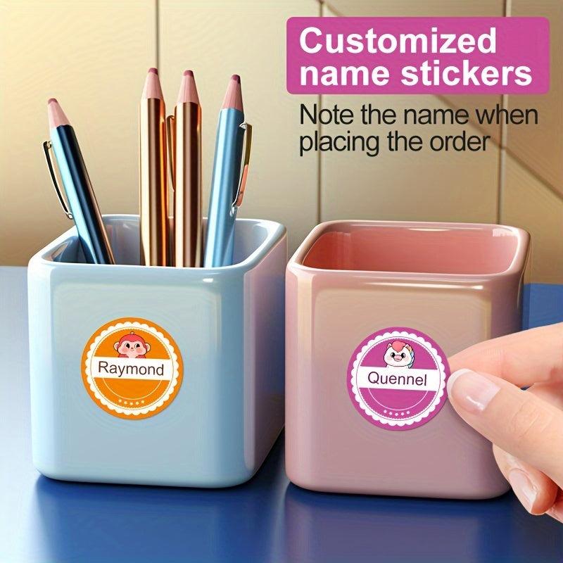 Personalized Firework Display Name Labels for School Supplies