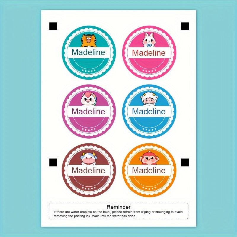 Personalized Firework Display Name Labels for School Supplies