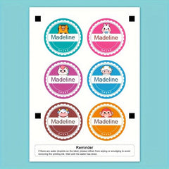 Personalized Firework Display Name Labels for School Supplies