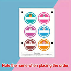 Personalized Firework Display Name Labels for School Supplies