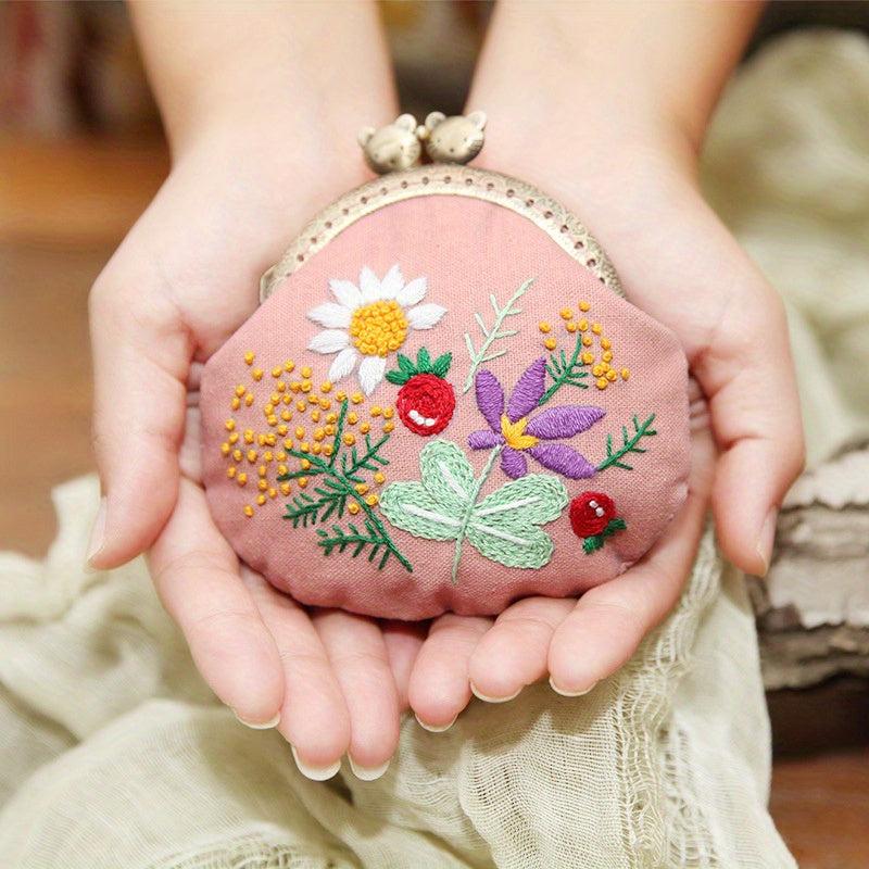 Cat Mouth Golden Bag Handbag Hand-embroidered DIY Material Bag