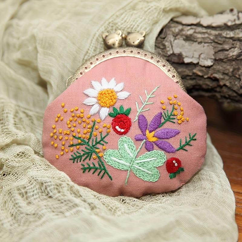 Cat Mouth Golden Bag Handbag Hand-embroidered DIY Material Bag