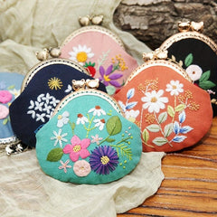 Cat Mouth Golden Bag Handbag Hand-embroidered DIY Material Bag