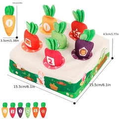 Pulling Radish Cartoon Plush Toy Learning Educational Sensory Toy