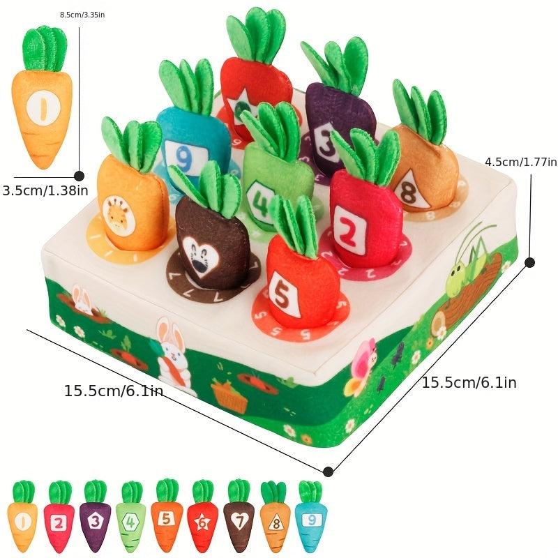 Pulling Radish Cartoon Plush Toy Learning Educational Sensory Toy