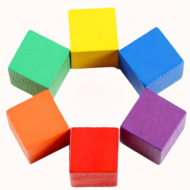 Wooden Building Block Set for Kids - Montessori Math Teaching Aid
