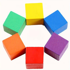 Wooden Building Block Set for Kids - Montessori Math Teaching Aid