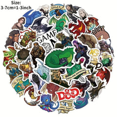 50Pcs Dragon Series Doodle Stickers Waterproof Decorative DIY Creative