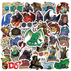 50Pcs Dragon Series Doodle Stickers Waterproof Decorative DIY Creative