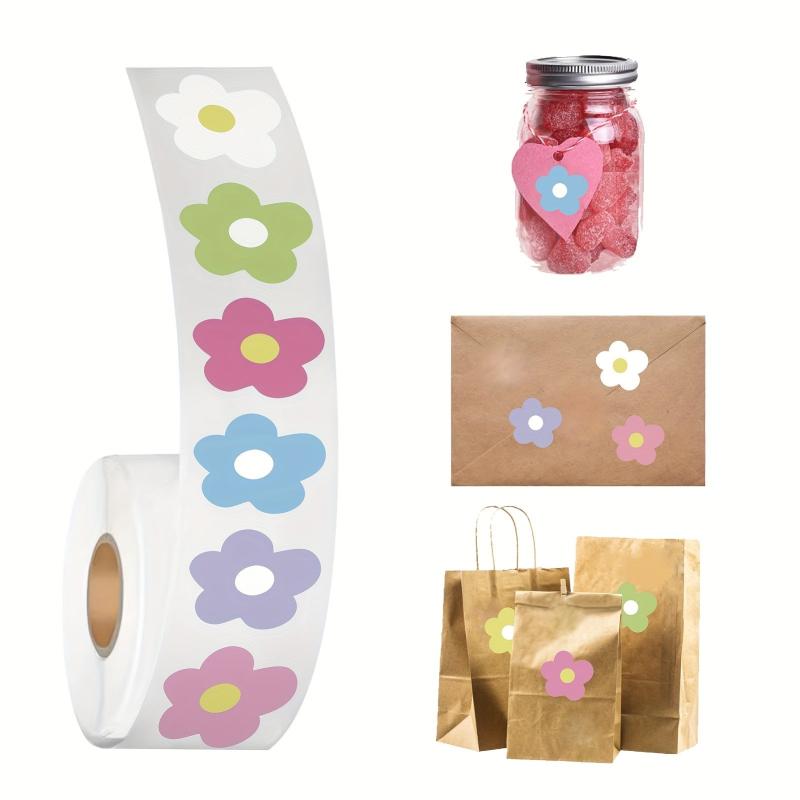 500PCS Mini Flower Stickers Roll Scrapbooking Self Adhesive
