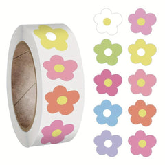 500PCS Mini Flower Stickers Roll Scrapbooking Self Adhesive