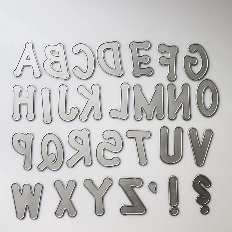 Alphabet A Metal Carbon Steel Embossing Die Stencils for DIY Crafts