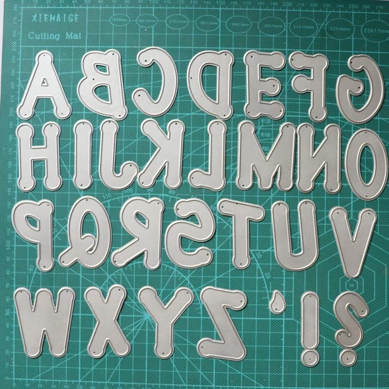 Alphabet A Metal Carbon Steel Embossing Die Stencils for DIY Crafts