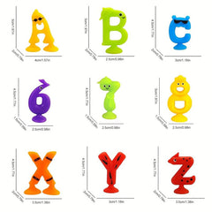 26 Pcs Animal Letter ABC & 15 Pcs Number Suction Cup Toy