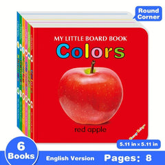 6 Board Books Set Improve Cognitive Ability Word Card Book Christmas Gift