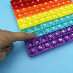 100 Numbers Large Pop Math Toys Square Colorful Push Bubble Fidget