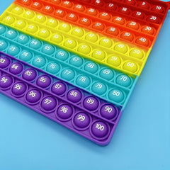 100 Numbers Large Pop Math Toys Square Colorful Push Bubble Fidget