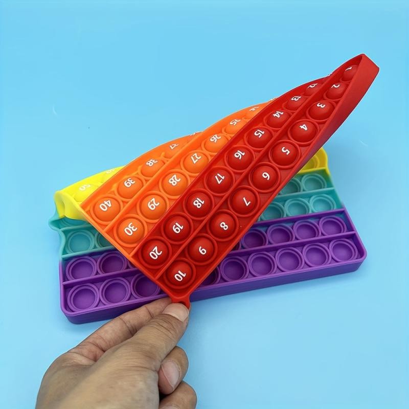 100 Numbers Large Pop Math Toys Square Colorful Push Bubble Fidget