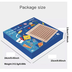 Wooden Math Board Game for Kids 3-12 Years Old