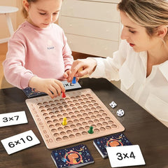 Wooden Math Board Game for Kids 3-12 Years Old