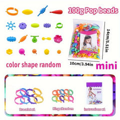 Beaded Popper Beads DIY Jewelry Kit - Perfect Gift for Kids