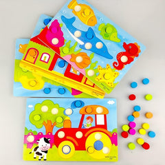 Wooden Puzzle Jigsaw Toy Montessori Baby Toys Wood Cartoon Animal Puzzles