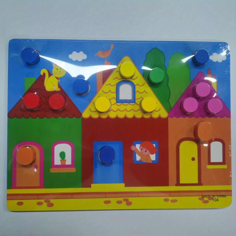 Wooden Puzzle Jigsaw Toy Montessori Baby Toys Wood Cartoon Animal Puzzles