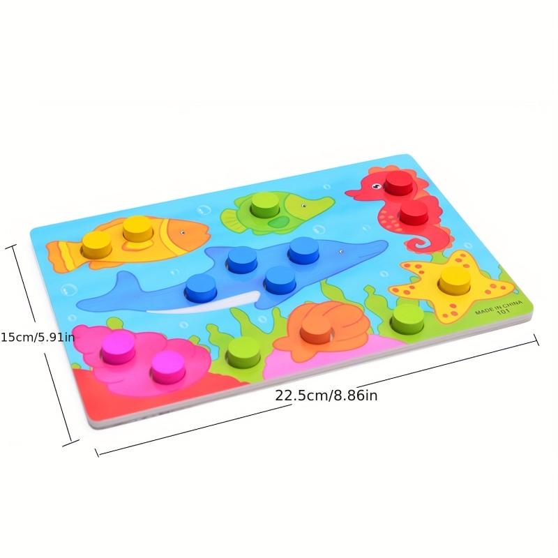 Wooden Puzzle Jigsaw Toy Montessori Baby Toys Wood Cartoon Animal Puzzles