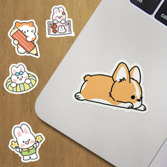 Small Animal Sticker Little Shiba Groove Little Rabbit Sticker