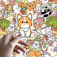 Small Animal Sticker Little Shiba Groove Little Rabbit Sticker