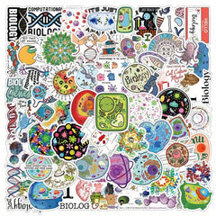 61pcs Biology Stickers Cartoon Aesthetics Vinyl Waterproof Stickers