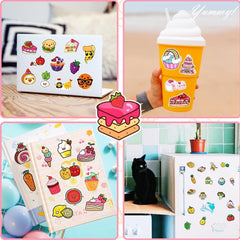 100pcs Fruit Vegetable Intelligence Puzzle Stickers for Kids Teens Adults