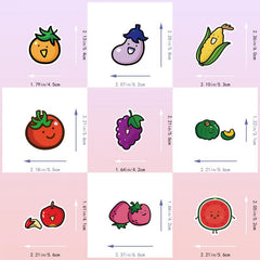 100pcs Fruit Vegetable Intelligence Puzzle Stickers for Kids Teens Adults