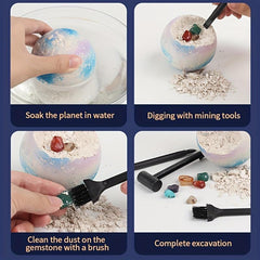 Children's Solar System Planet Gemstone Excavation Puzzle Toy