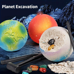 Children's Solar System Planet Gemstone Excavation Puzzle Toy