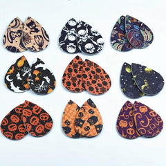 Halloween Women's Leather Earrings Set - 108pcs