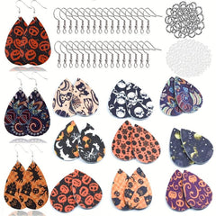 Halloween Women's Leather Earrings Set - 108pcs