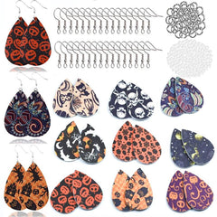 Halloween Women's Leather Earrings Set - 108pcs