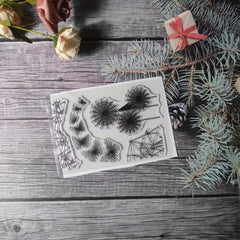 Plant Theme Stamp for DIY Handcraft Scrapbook Journal Card Making