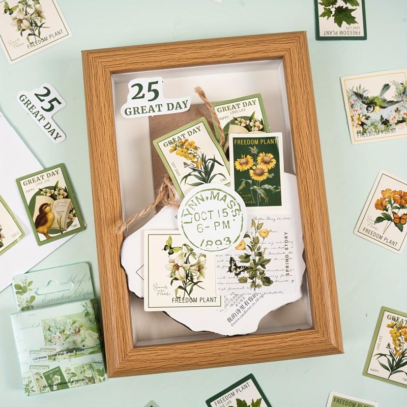 46pcs Text Sealing Stickers DIY Journal Decoration Scrapbook Stationery Album