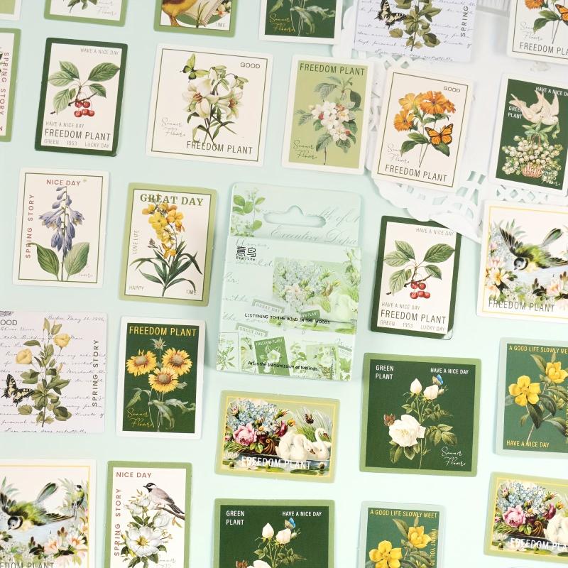 46pcs Text Sealing Stickers DIY Journal Decoration Scrapbook Stationery Album