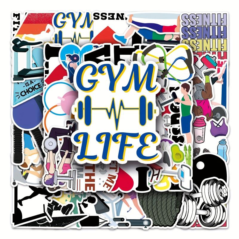 50pcs Fitness Doodle Stickers Set Waterproof DIY Creative Toys