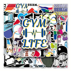 50pcs Fitness Doodle Stickers Set Waterproof DIY Creative Toys